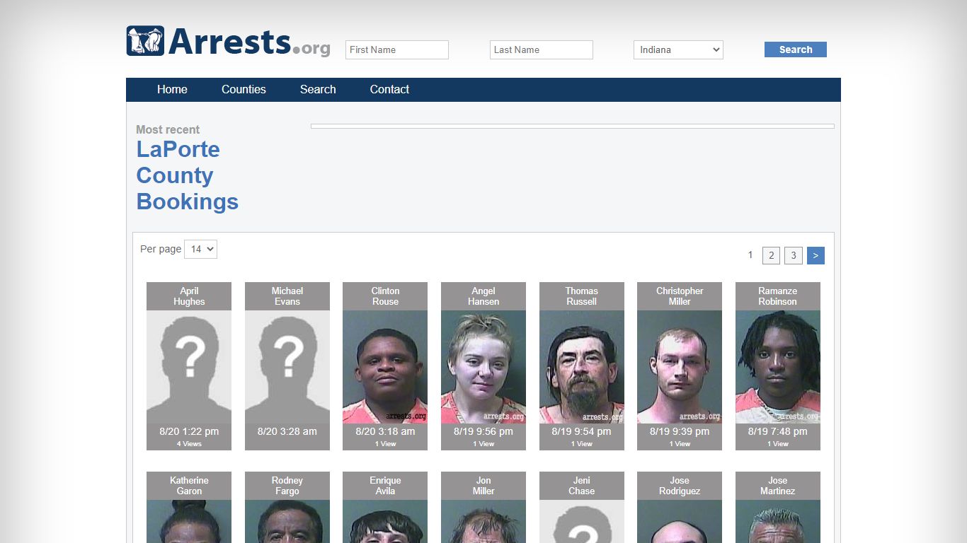 LaPorte County Arrests and Inmate Search